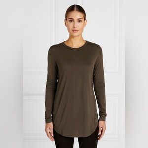Mono B Long Sleeve Tunic Top Dark Olive
Sizes M & L